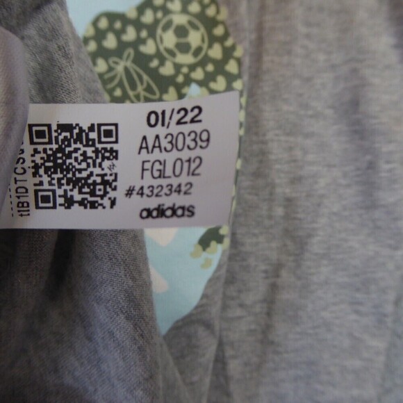 adidas Shirt Women's Small Gray Originals Sport Unites Crop Top Rainbow Pride - Picture 9 of 10